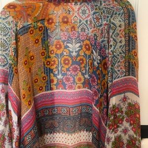 ANTHROPOLOGIE | Vismaya Vibrant Summer Kimono | OS